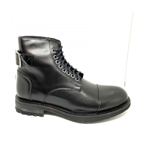 Stivaletto uomo, neri, modello stivaletto basso in vera pelle