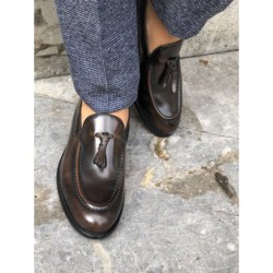 Mocassini uomo - Marroni - Vera pelle - Made in Italy - Scarpe uomo - Gogolfun.it