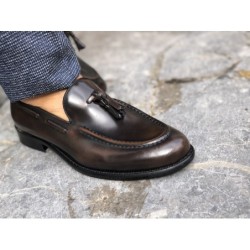 Mocassini uomo - Marroni - Vera pelle - Made in Italy - Scarpe uomo - Gogolfun.it