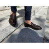 Mocassini eleganti - Uomo - Marroni - Pelle - Made in Italy