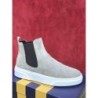 Stivaletti  uomo Chelsea - Scamosciati - Colore grigio - Suola bianca