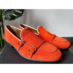 Mocassini uomo con fibbie - Arancioni - Mocassini uomo eleganti, classici e sportivi - Gogolfun.it