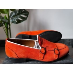 Mocassini uomo con fibbie - Arancioni - Mocassini uomo eleganti, classici e sportivi - Gogolfun.it