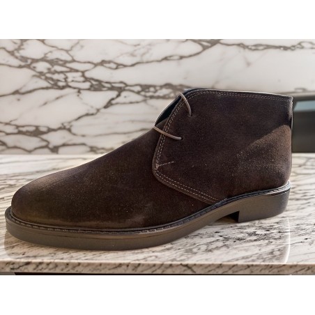 Scarpe uomo in camoscio marrone- Pol - Scarpe uomo online - Gogolfun.it