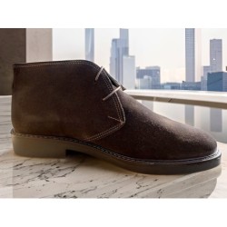 Scarpe uomo in camoscio marrone- Pol - Scarpe uomo online - Gogolfun.it