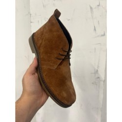 Polacchina uomo scamosciata, vera Pelle - Arek - Made in Italy