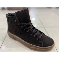 Sneaker alta in camoscio - Vera pelle - Gogolfun.it