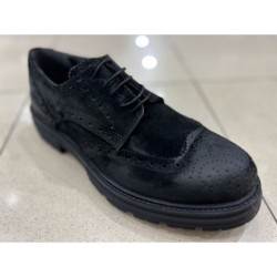 Francesina nera in camoscio - Reims - Scarpe uomo Gogolfun.it