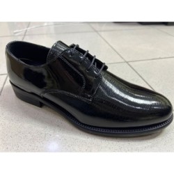 Stringata nera da cerimonia, Margellina - Vera pelle