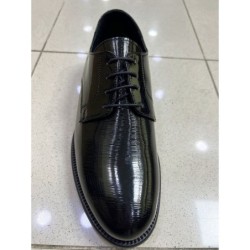 Stringata nera da cerimonia, Margellina - Vera pelle