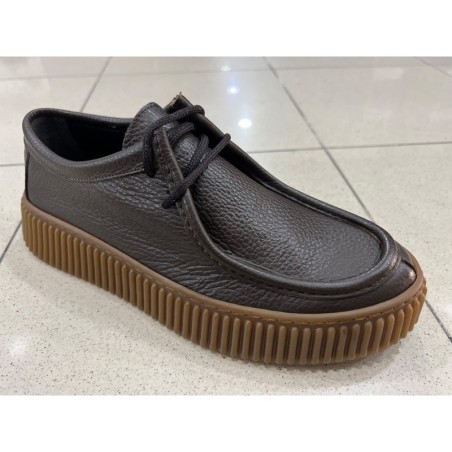 Stringata uomo marrone, bottolata - Panzer