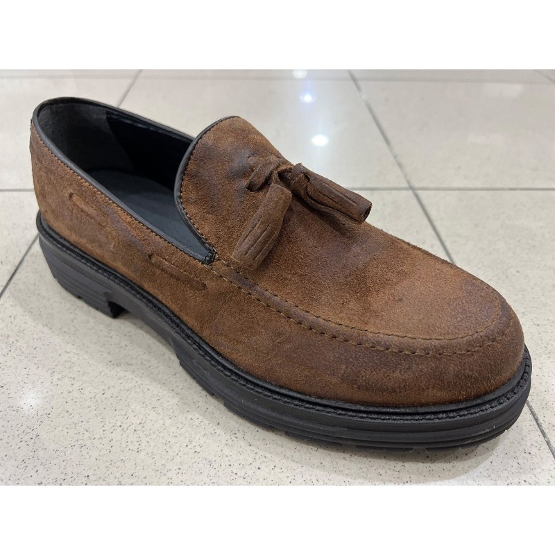Mocassino scamosciato, Mauro - Vera pelle