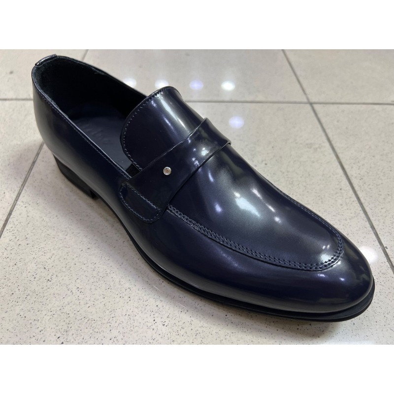 Mocassino blu, Favoloso - Spazzolato Mocassino blu, Favoloso - Spazzolato