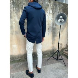 Trench uomo - Blu - Con cappuccio - Paul Miranda - Abbigliamento