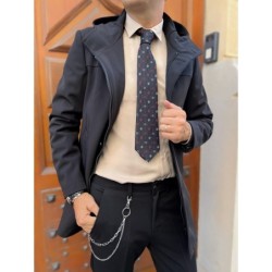 Trench con cappuccio, nero - Made in Italy - Gogolfun.it