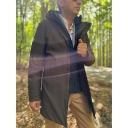 Parka uomo marrone con pettorina staccabile - Giubbotti invernali, tecnici, sportivi - Gogolfun.it